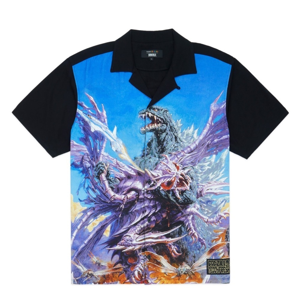 Teddy Fresh Godzilla vs. Megaguirus Camp Shirt Size 2XL RARE